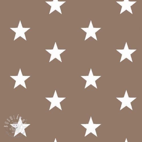 Bavlnená látka Stars taupe