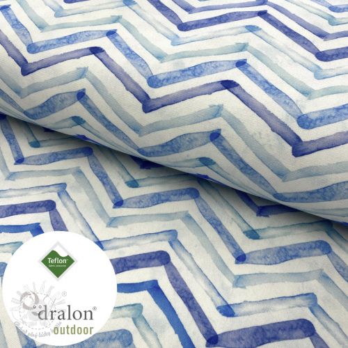 Dekoračná látka s teflonovou úpravou WATERCOLOUR ZIGZAG