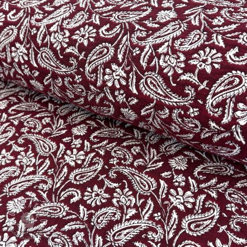 Dekoračná látka jacquard Mumbai allover bordeaux