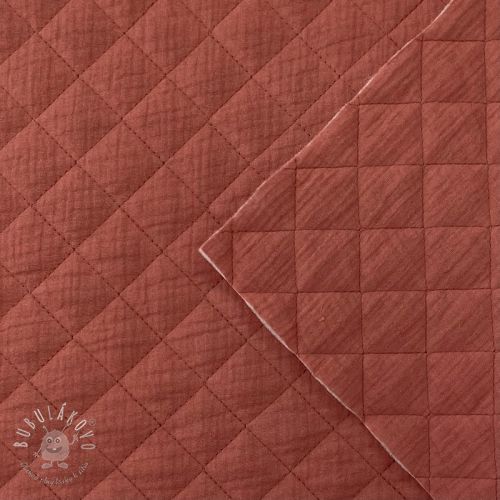 Dvojitá gázovina/mušelín QUILT rouge