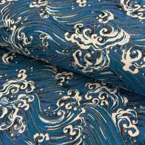 Dekoračná látka jacquard Swell allover bleu