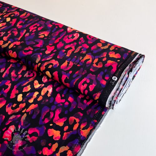 Viskóza RADIANCE Animal skin black digital print