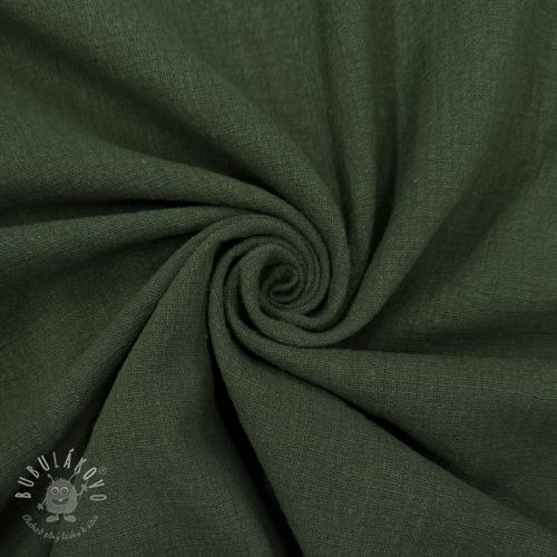 Bavlnená látka SLUB WASHED army green
