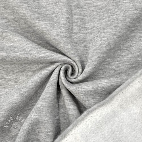 Teplákovina počesaná MELANGE light grey