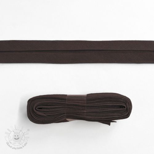Lemovací prúžok bavlna - 3 m dark mocha Lemovací prúžok bavlna - 3 m dark mocha