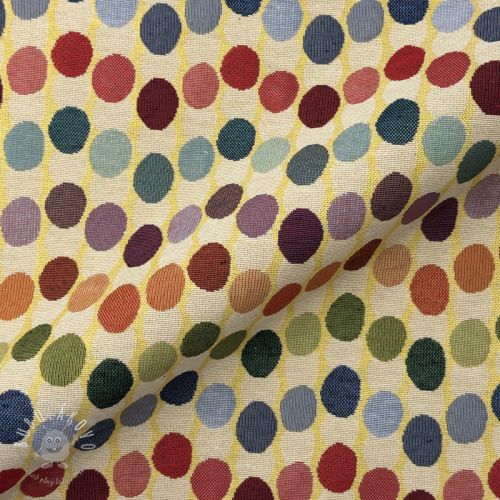 Dekoračná látka GOBELIN PREMIUM Graphic Dots Wave Dekoračná látka GOBELIN PREMIUM Graphic Dots Wave