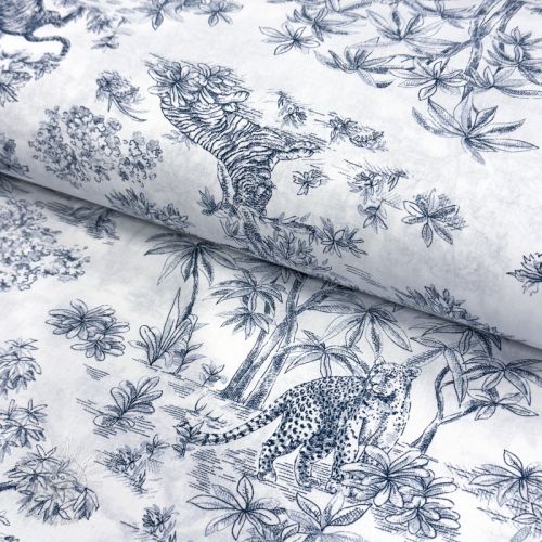 Bavlnená látka Acajou blue PERCALE