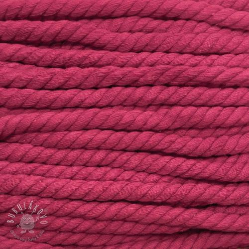 Bavlnená šnúra točená 12 mm fuchsia