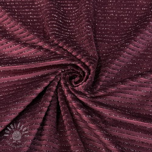Zamat VELVET LUREX Stripe bordeaux