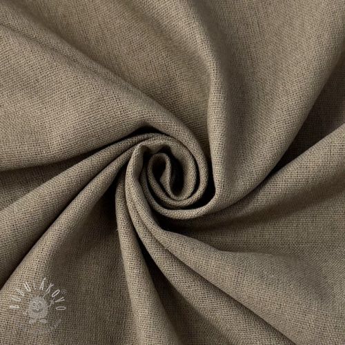 Bavlnená látka s ľanom PREMIUM taupe
