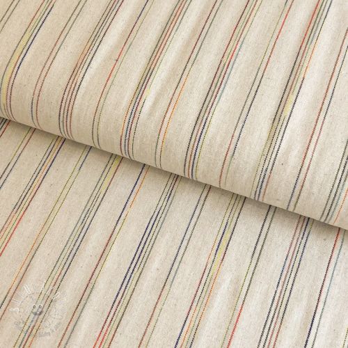 Viskóza s ľanom Multi stripe