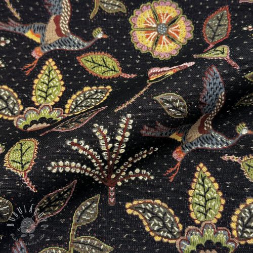 Dekoračná látka GOBELIN PREMIUM Primal Birdscape Art design A