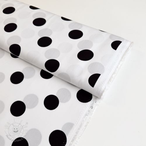 Viskóza RADIANCE Polka BIG dot white