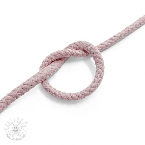 Bavlnená šnúra 5 mm old pink