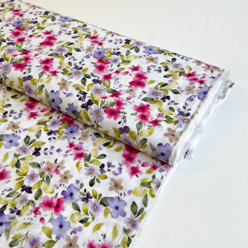 Viskóza RADIANCE Flower Uma white digital print