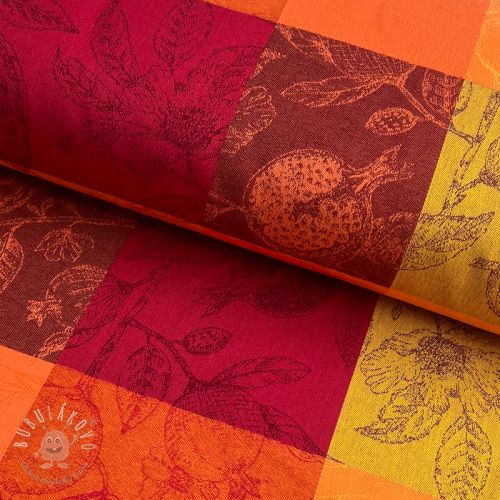 Dekoračná látka FRENCH TABLE CLOTH JACQUARD Cabosse allover harissa