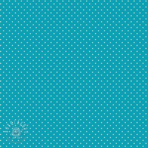 Bavlnená látka Petit dots turqouise