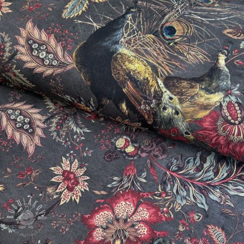Dekoračná látka Peacock indian rose digital print