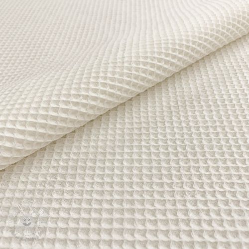 Bavlna s vaflovou väzbou ecru