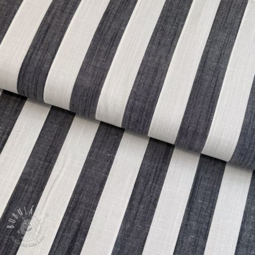 Viskóza YARN DYED Stripes BIG navy