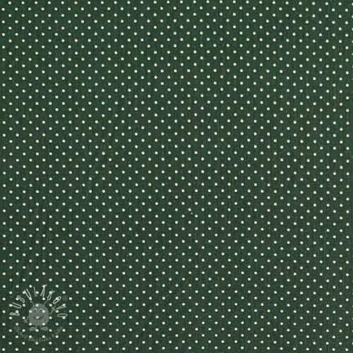 Bavlnená látka Petit dots dark green