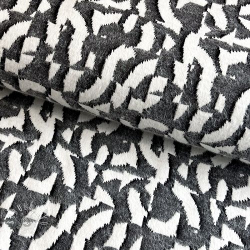 Pletenina jacquard Comfy Collage shapes grey