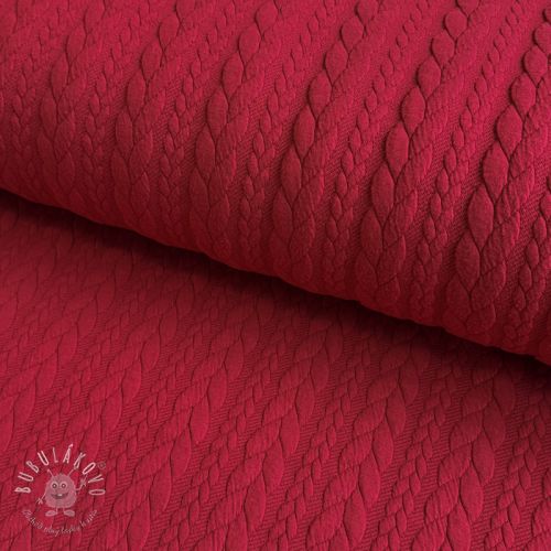 Pletenina jacquard Cably dark red