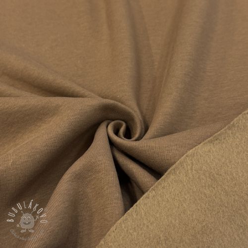 Teplákovina počesaná dusty brown