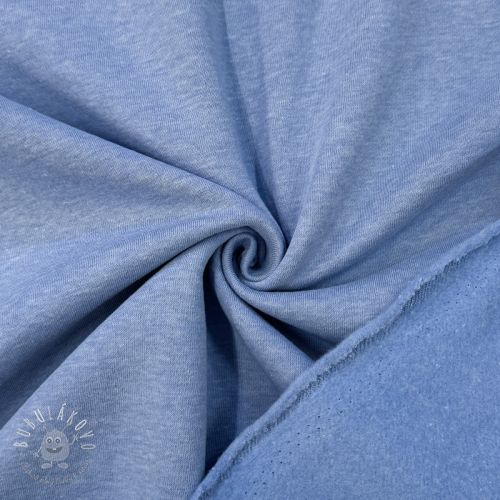 Teplákovina počesaná MELANGE light jeans