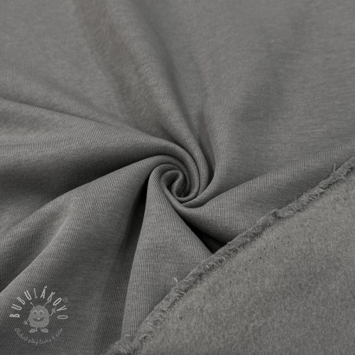 Teplákovina počesaná dark grey